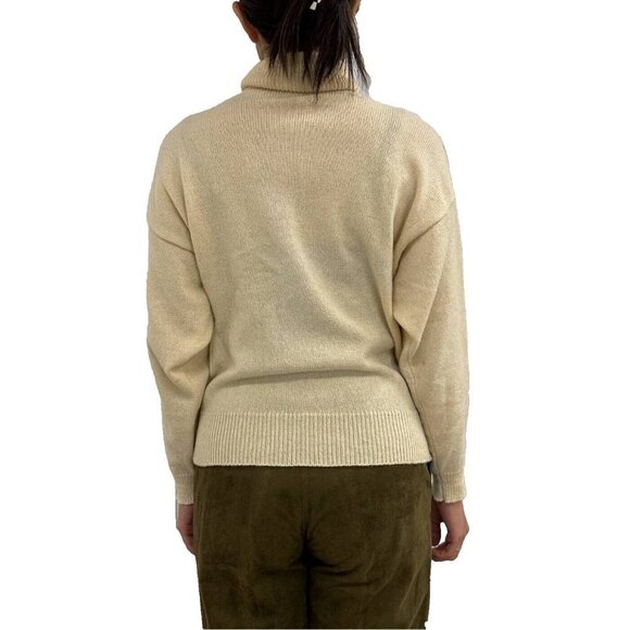 HERMES Paris Camel Turtleneck Sweater Size 42 - Picture 4 of 9